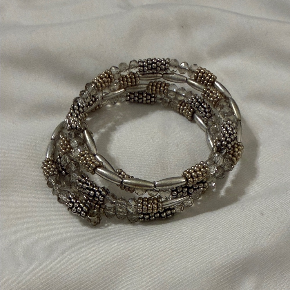 Chico's Metallic Beaded Bracelet